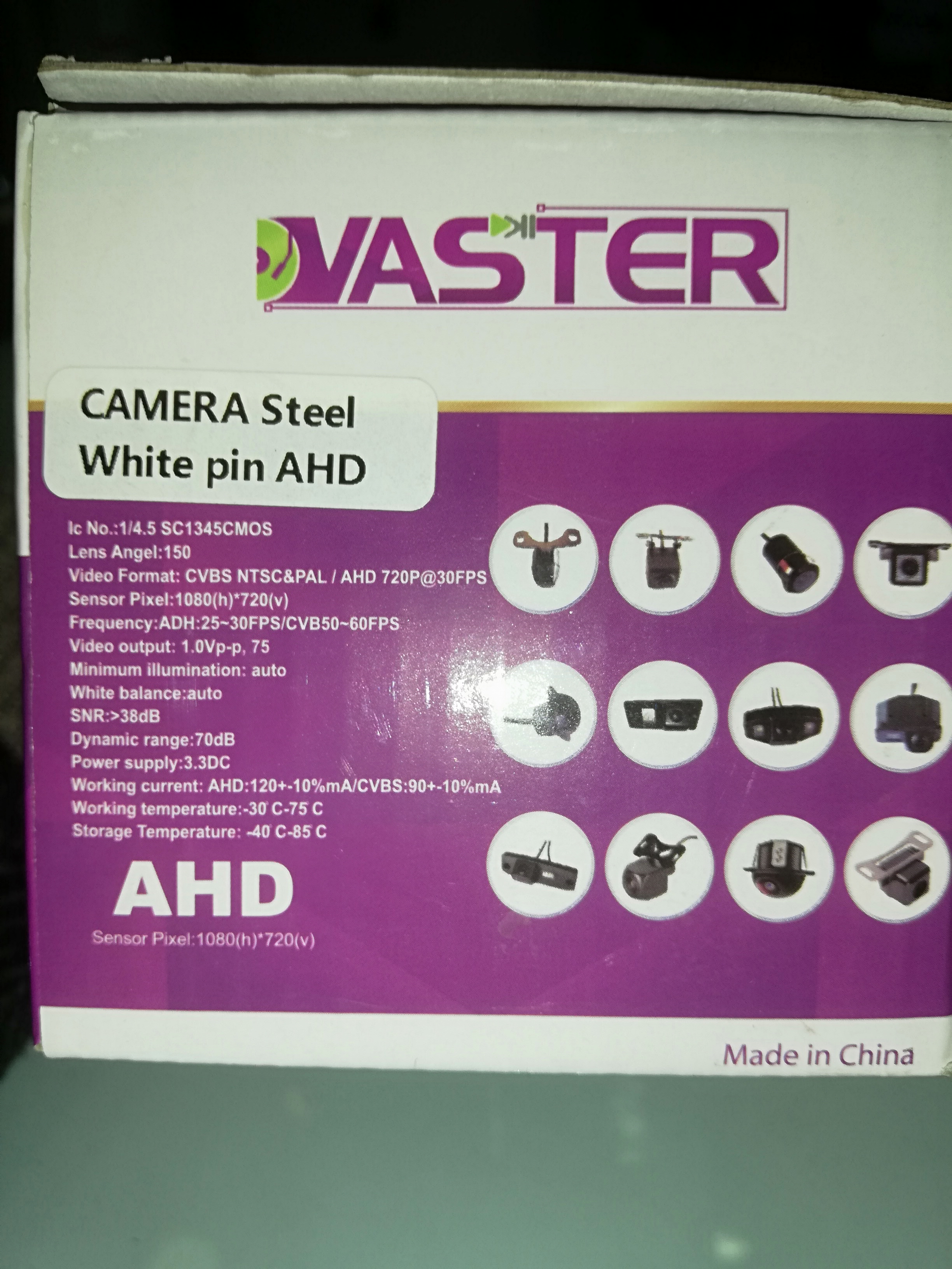 دوربین دنده عقب وستر White Pin AHD استیل